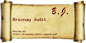 Breznay Judit névjegykártya